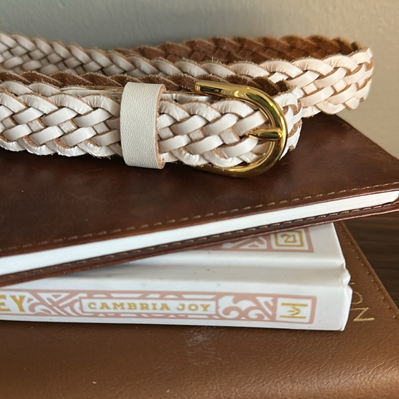 J. Crew Women’s Skinny Braided Leather Belt - Picture 3 of 4